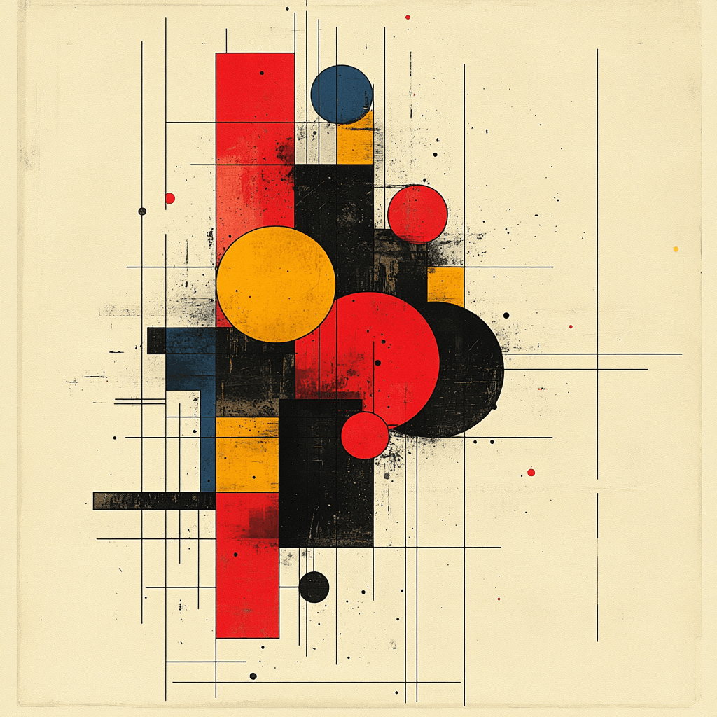 Geometric shapes and orbs representing Life Path 11 in flat design style.