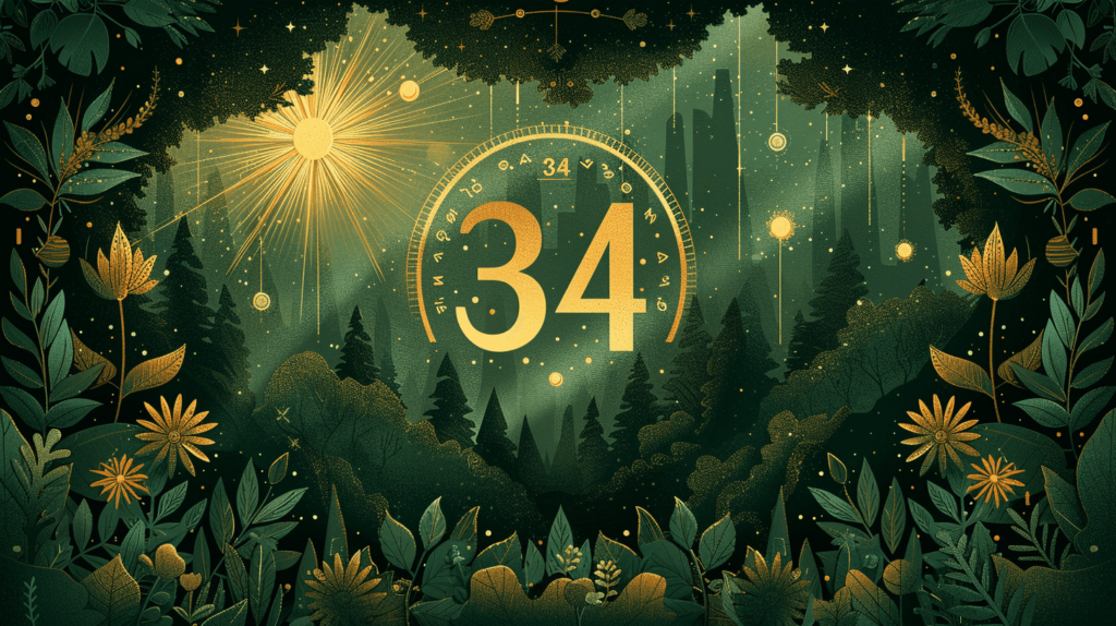 Flat design of natural numerology wisdom