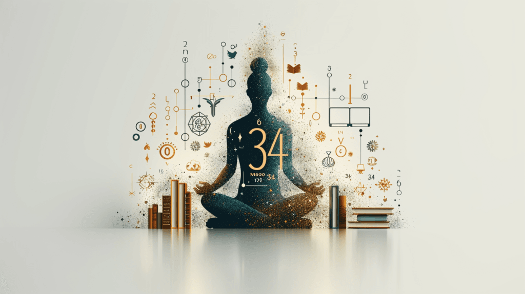 Flat design of personal numerology journey