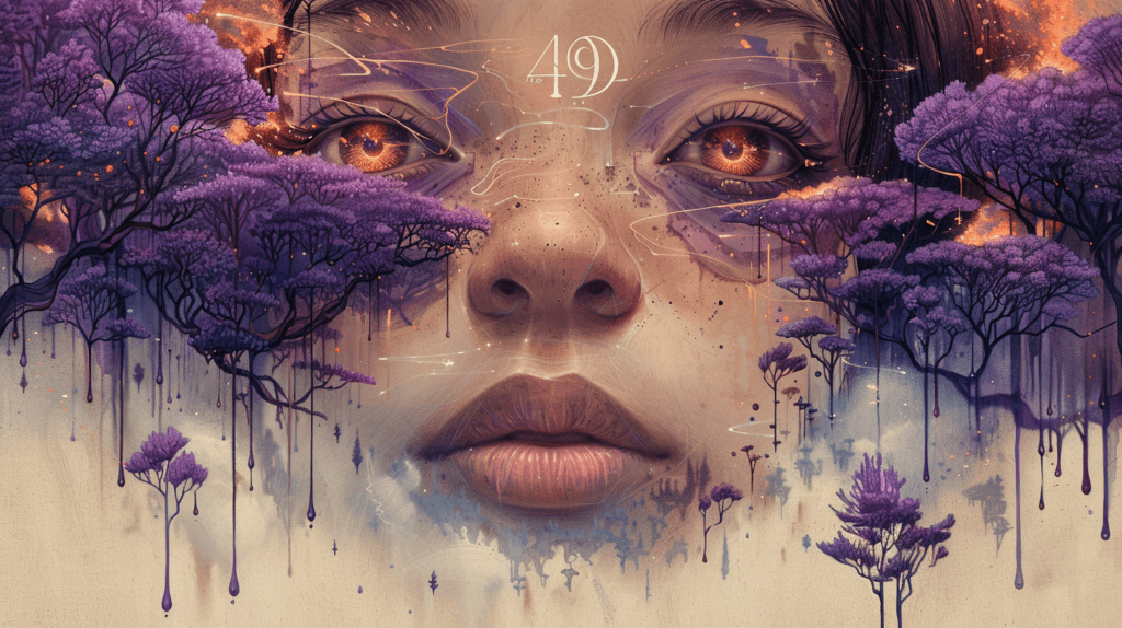 Flat design illustrating the significance of 49