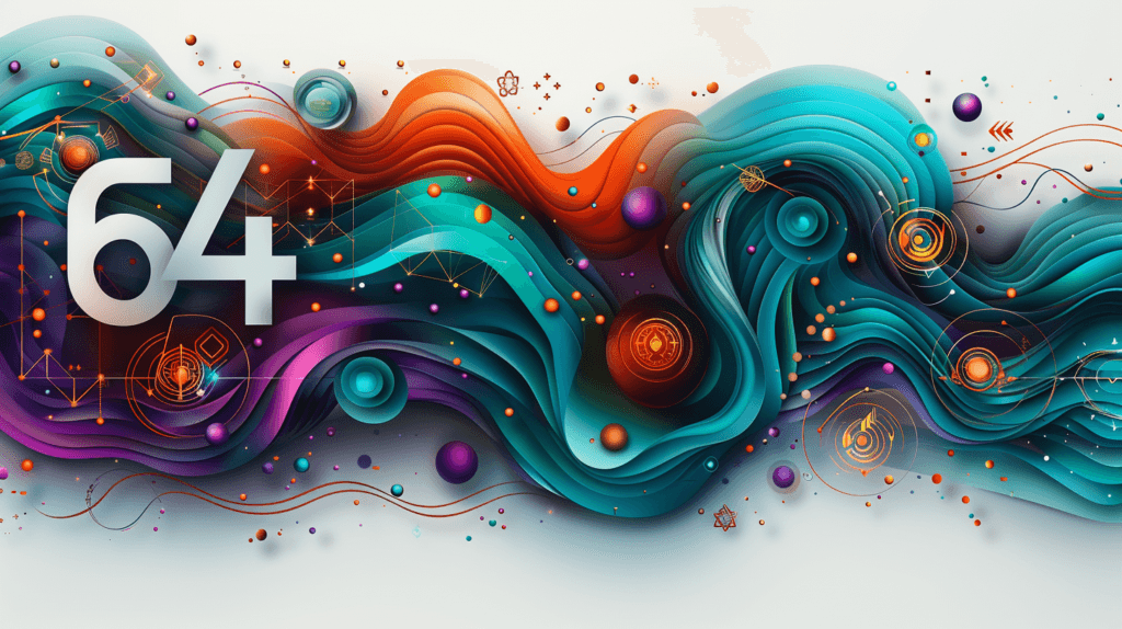 interpretation of geometric symbolism scene of number 64