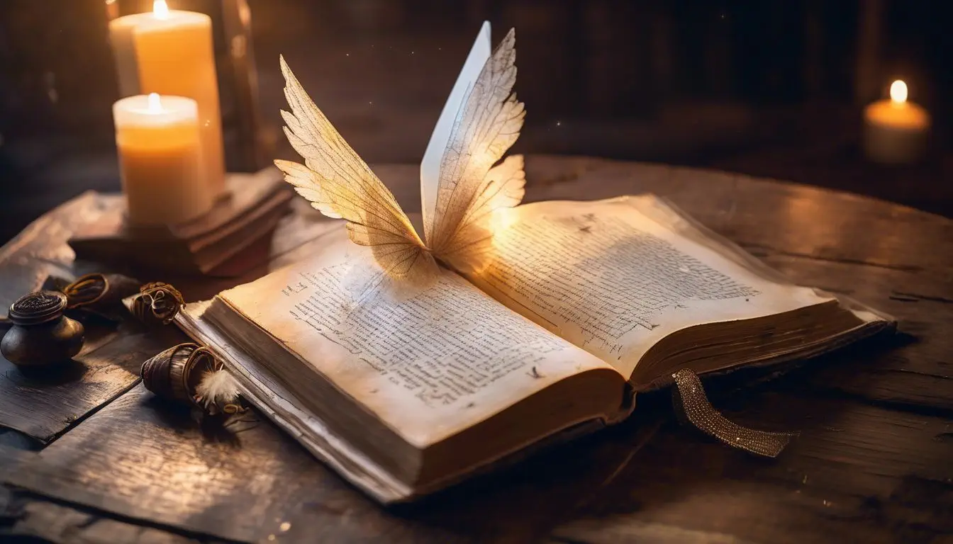 A well-worn book open to notes on angel number 227. A well-worn book open to notes on angel number 227.